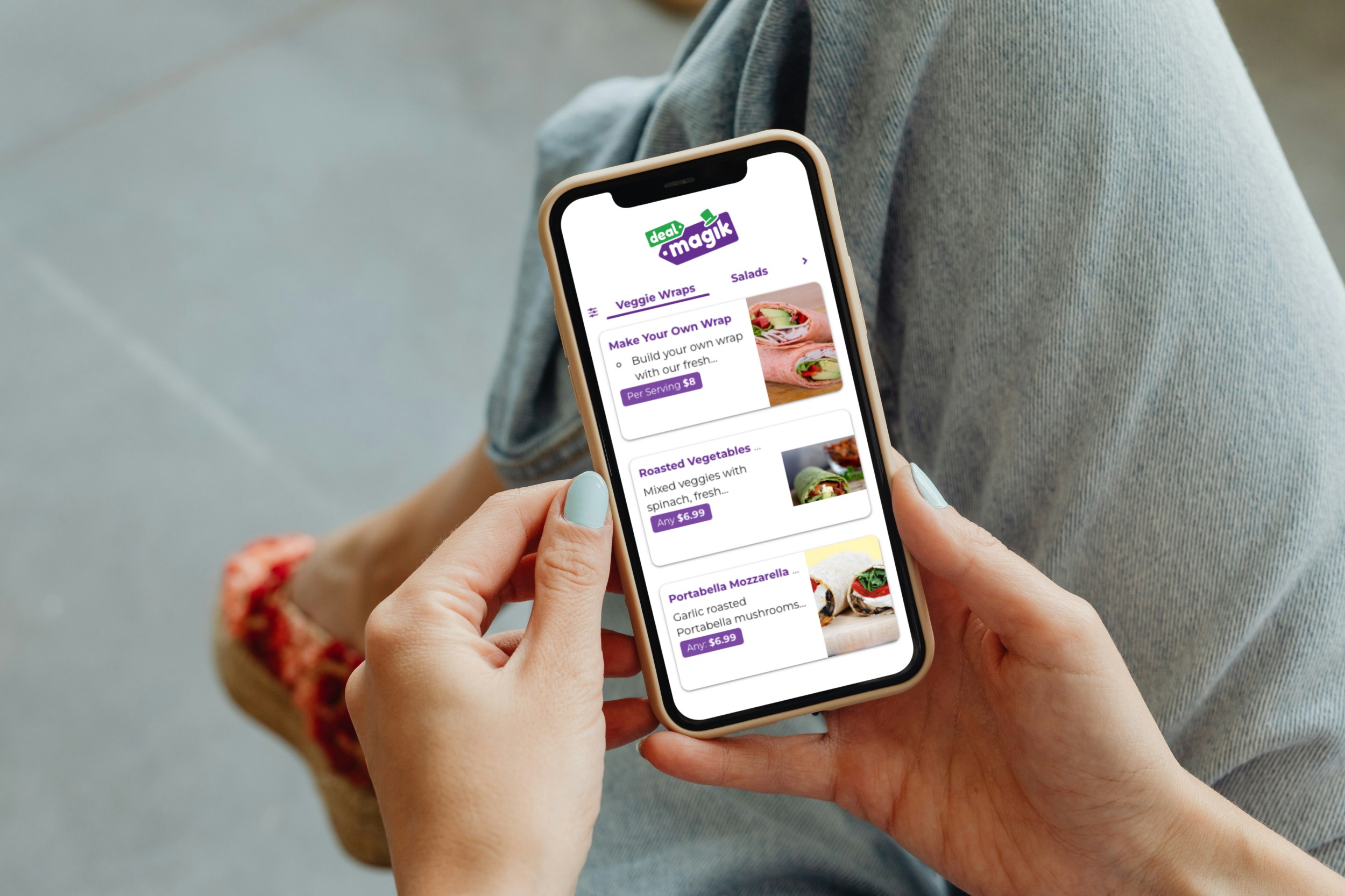 DealMagik storefront showcasing complete menu of products and services in an attractive layout.